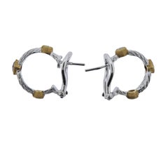 Orecchini piccoli in oro con diamante e rubino Buccellati