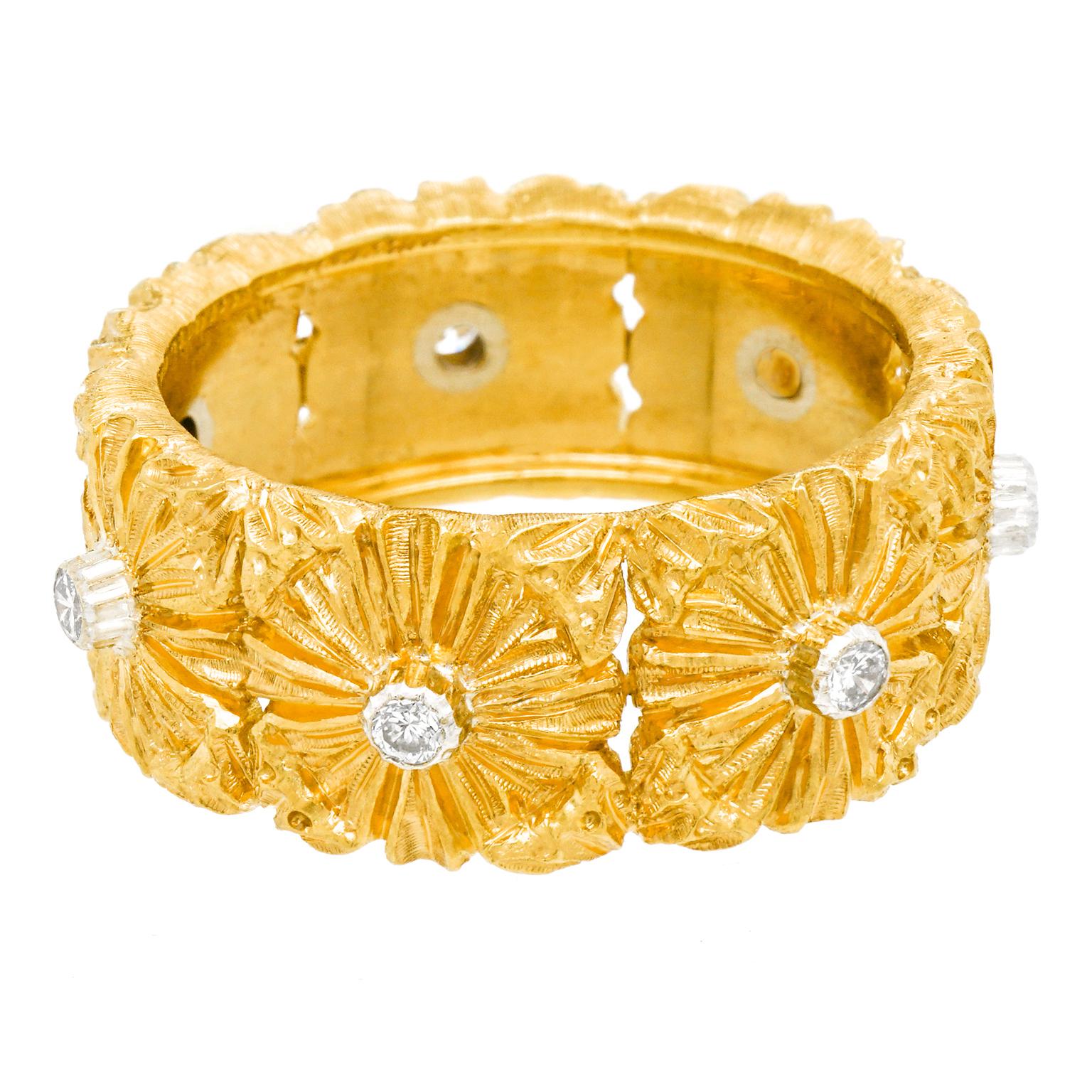 Round Cut Buccellati Diamond-set Gold 