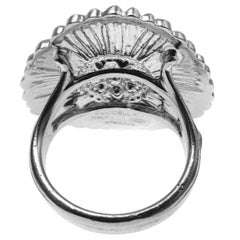 Buccellati Diamond Sunflower Silver and Gold Ring