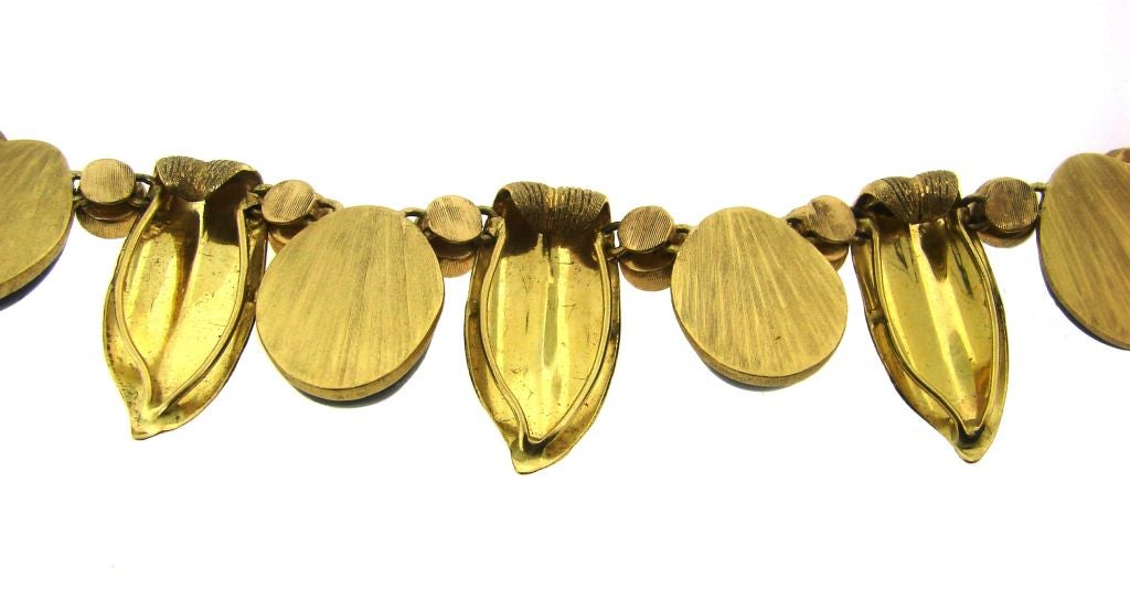 Buccellati Vintage 18k Gold Necklace Earrings Set Diamond Tourmaline For Sale 3