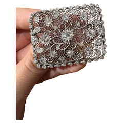 Buccellati Diamond Tulle Brooch in Platinum, circa 1920s–1930s