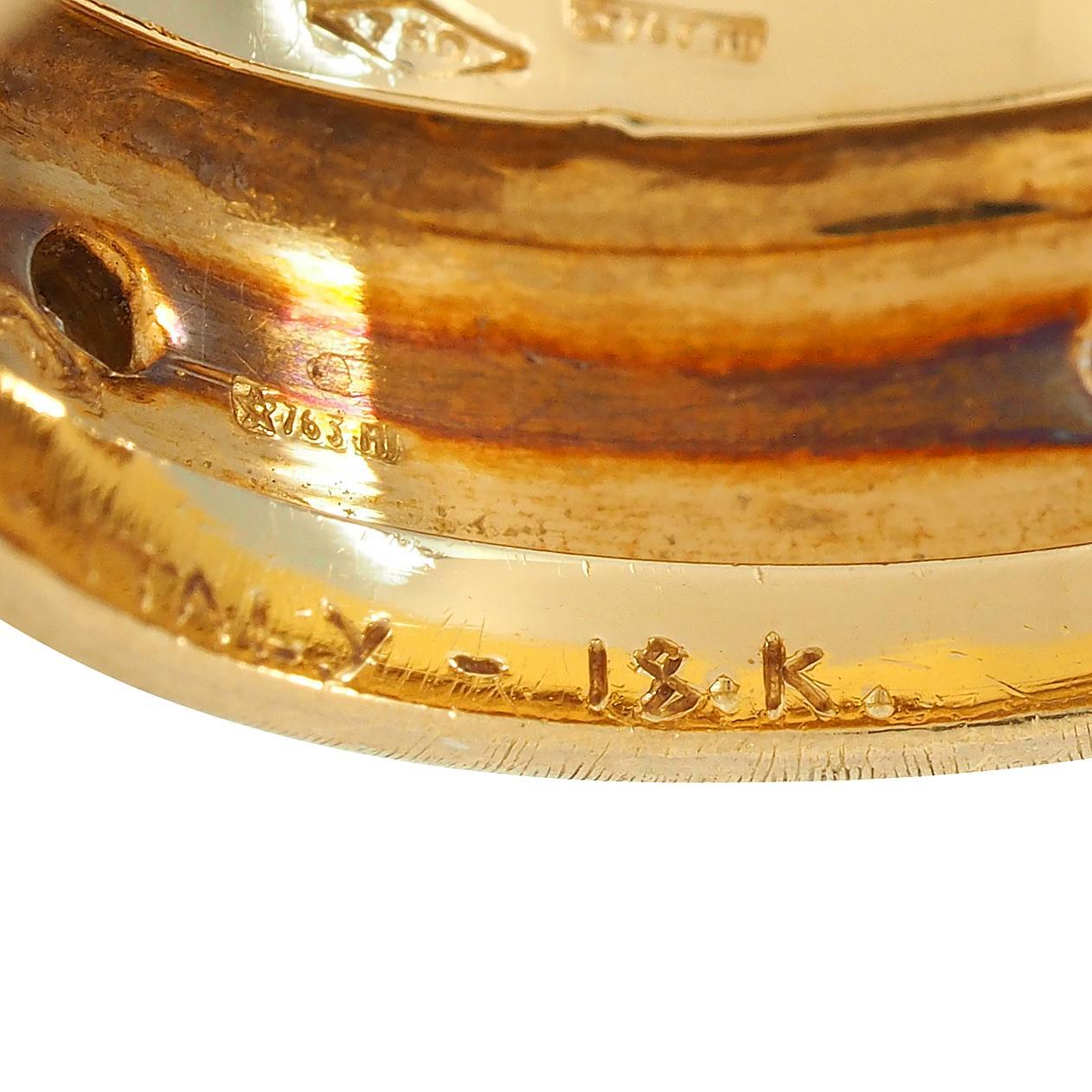 Buccellati Diamond Two-Tone 18 Karat Gold Eternelle Textured Vintage Band Ring 4