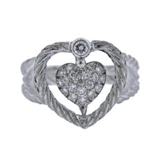 Buccellati Diamond White Gold Heart Ring