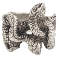 Buccellati: Vintage-Schmuck aus Sterlingsilber mit doppeltem Kopf und Schlangenschlangenschlangen