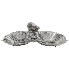 Buccellati Bol à fruits de mer pieuvre dramatique en argent sterling