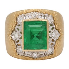 Buccellati Emerald Diamond Ring