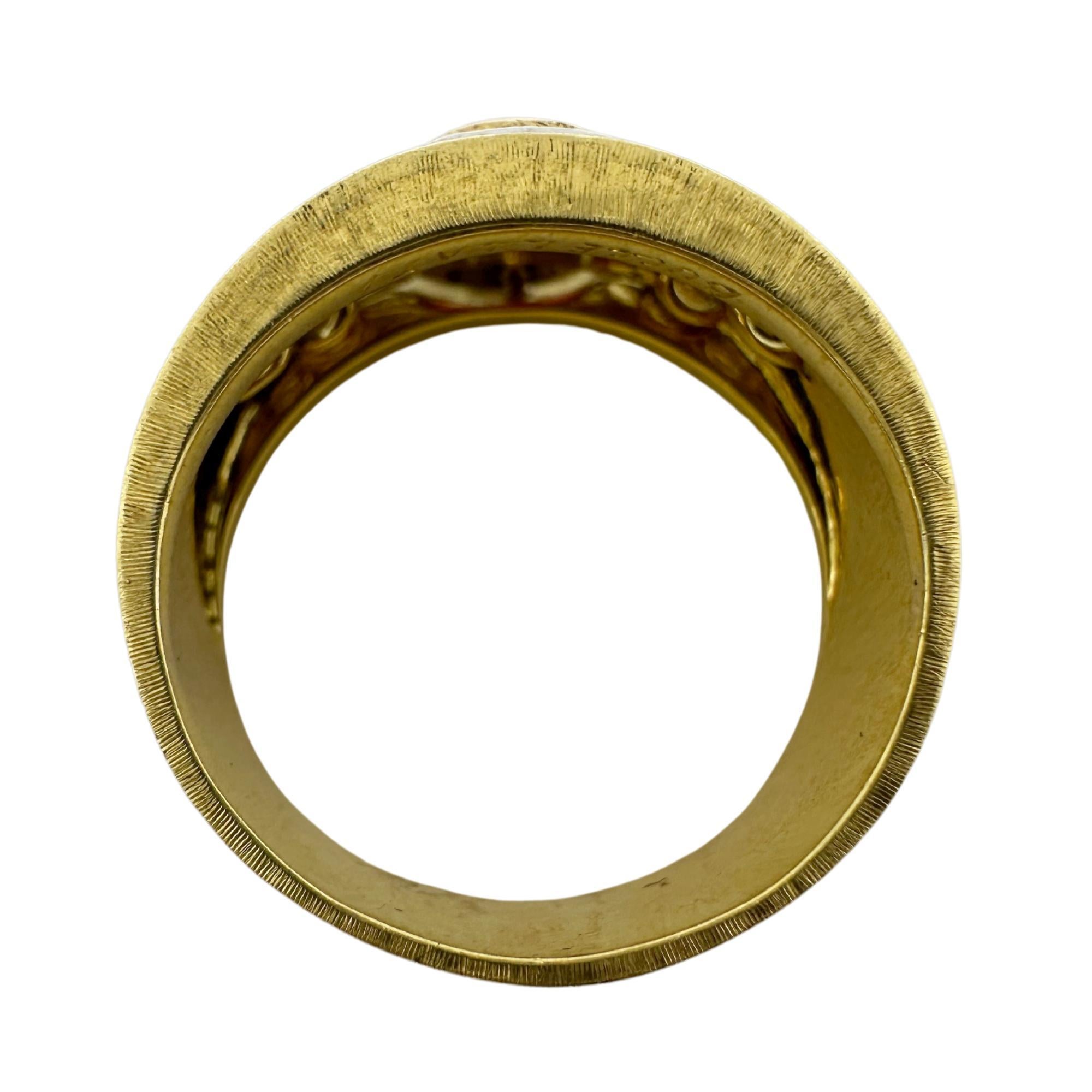 Anillo Buccellati Estate 18K Burma No Heat Rubí y Diamante Anillo ancho con GIA en venta 7