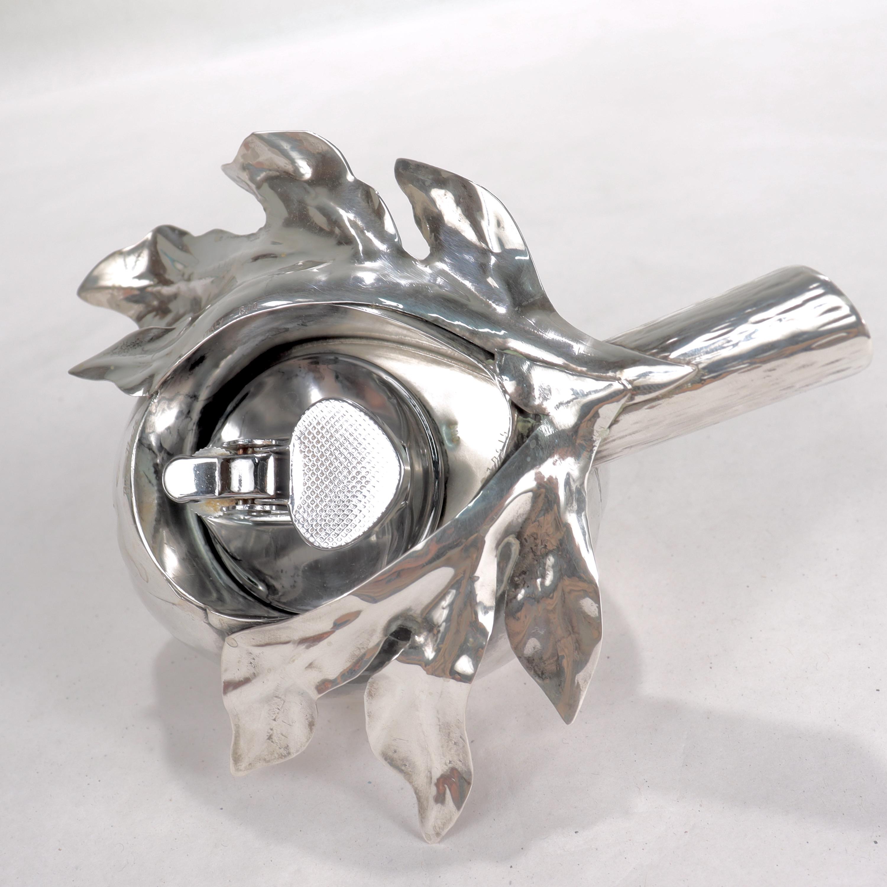 Women's or Men's Buccellati Figural Artichoke .800 Silver Table Lighter