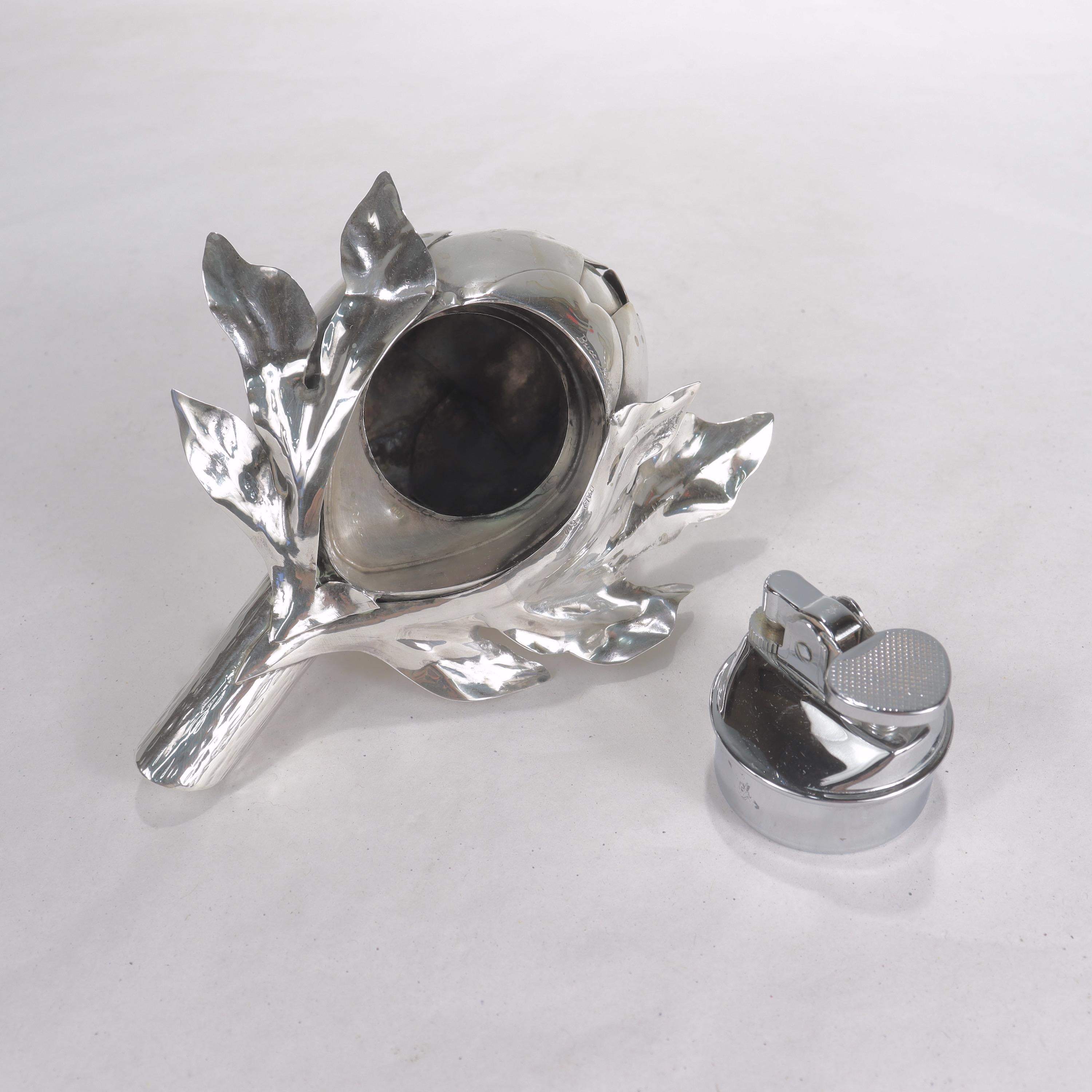 Buccellati Figural Artichoke .800 Silver Table Lighter 1