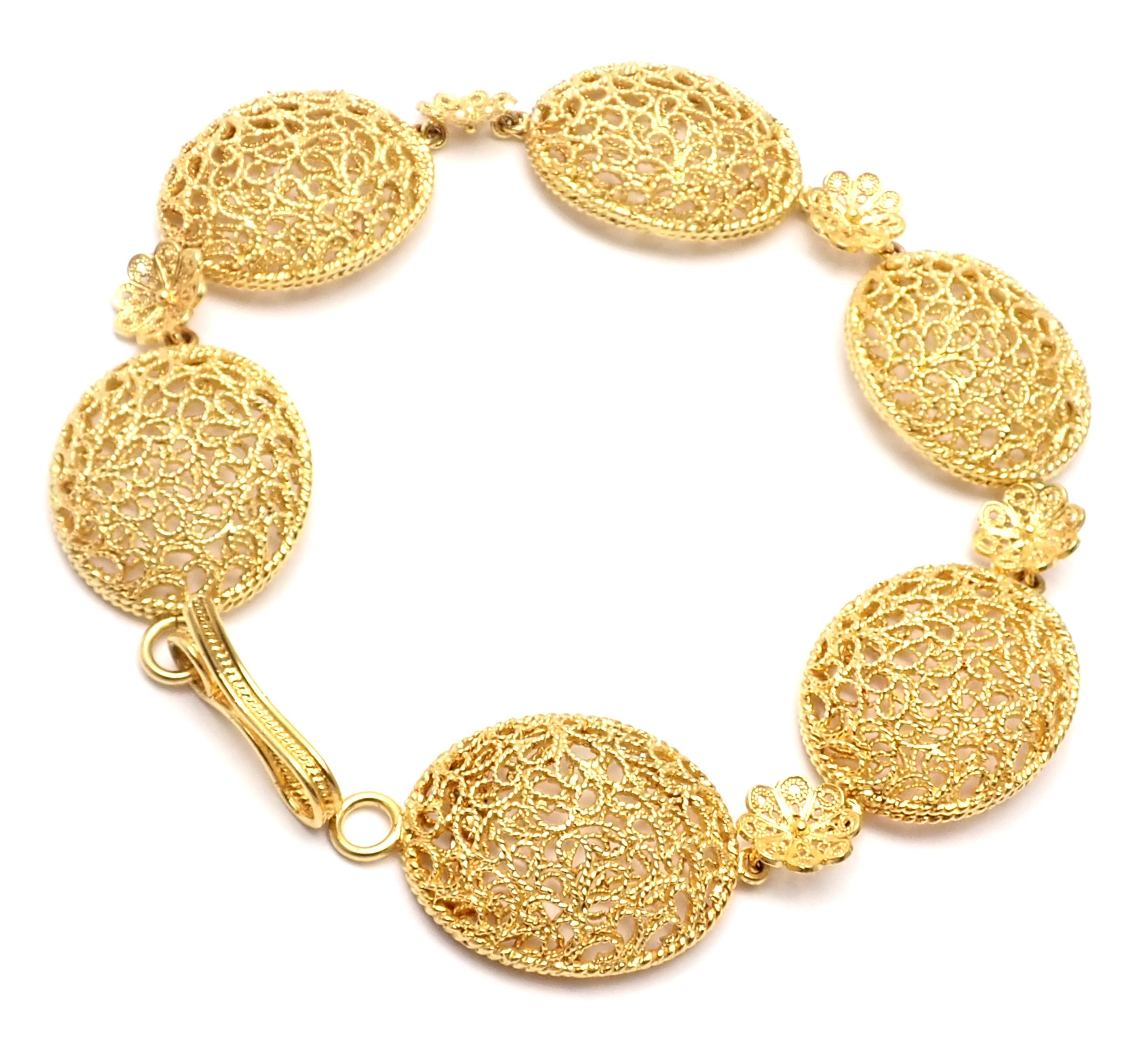 Women's or Men's Buccellati Filidoro Yellow Gold Link Bracelet