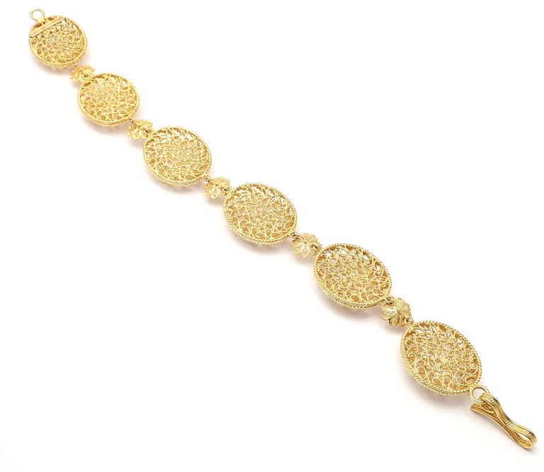 Buccellati Filidoro Yellow Gold Link Bracelet For Sale at 1stDibs