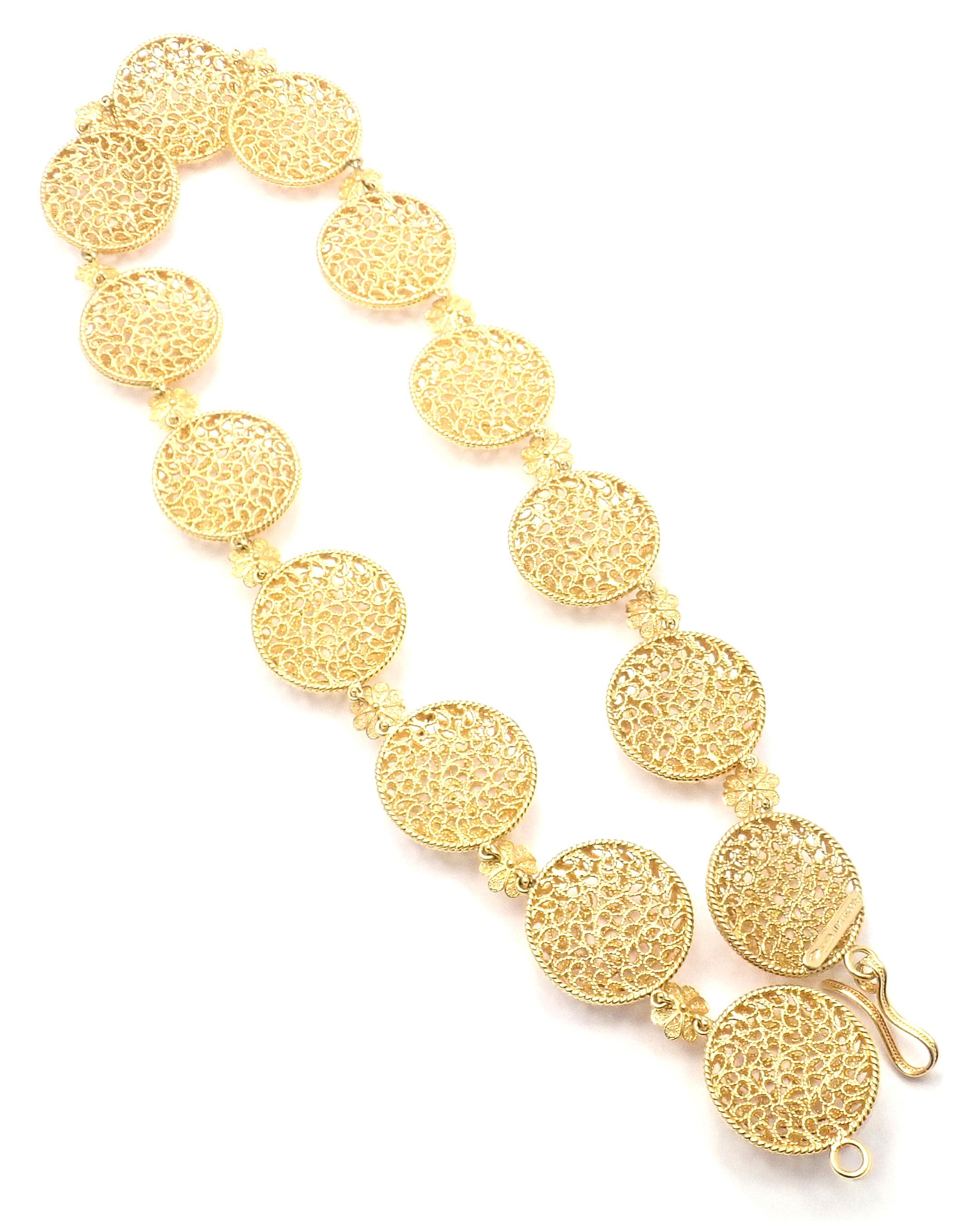 Women's or Men's Buccellati Filidoro Yellow Gold Link Necklace
