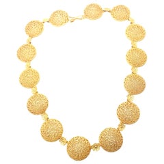 Vintage Buccellati Filidoro Yellow Gold Link Necklace