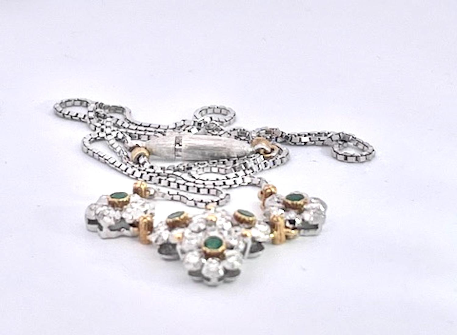 Buccellati Collier Guirlande Émeraudes Diamants 18K en vente 4