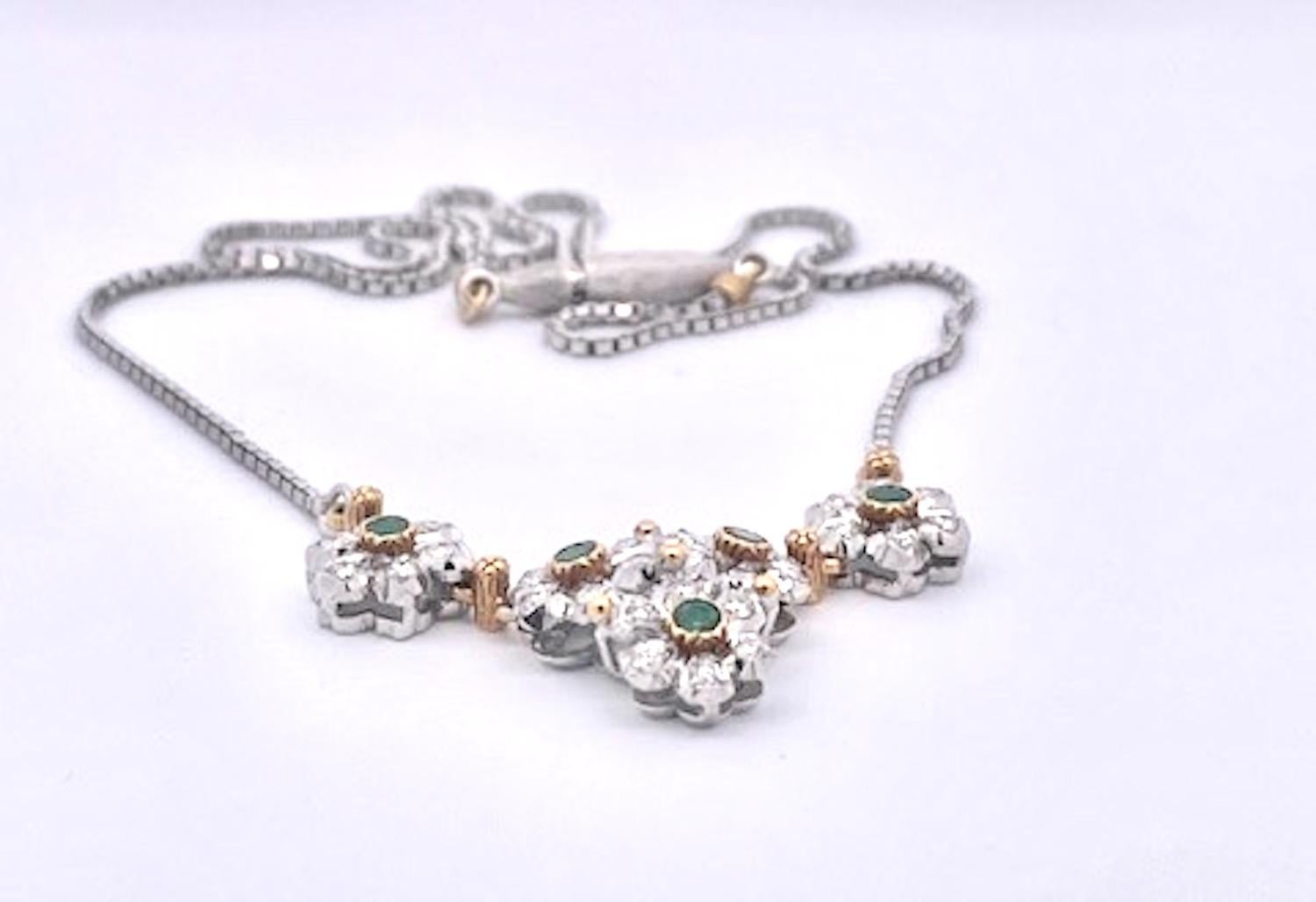Buccellati Collier Guirlande Émeraudes Diamants 18K en vente 6