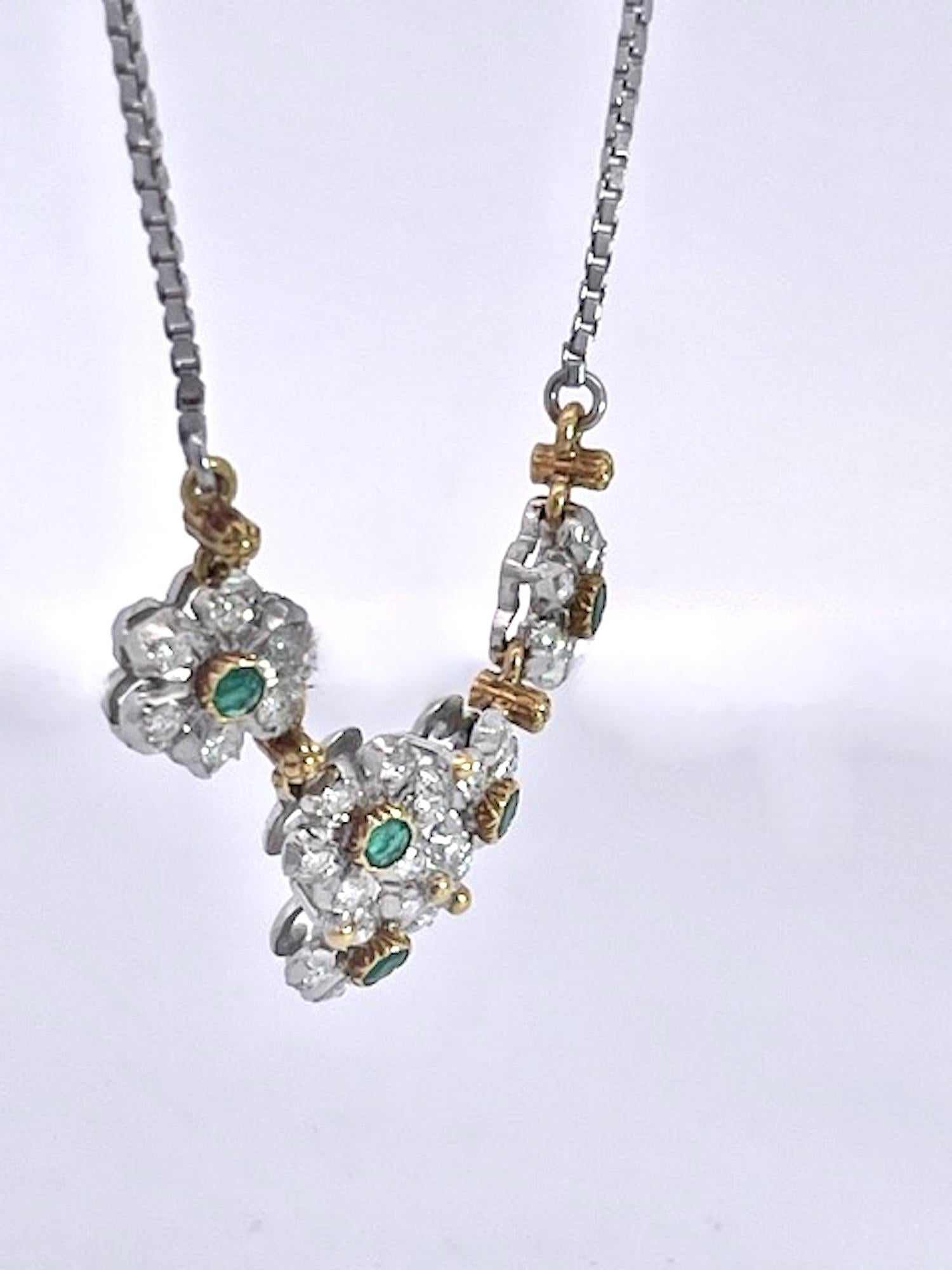 Buccellati Collier Guirlande Émeraudes Diamants 18K Pour femmes en vente