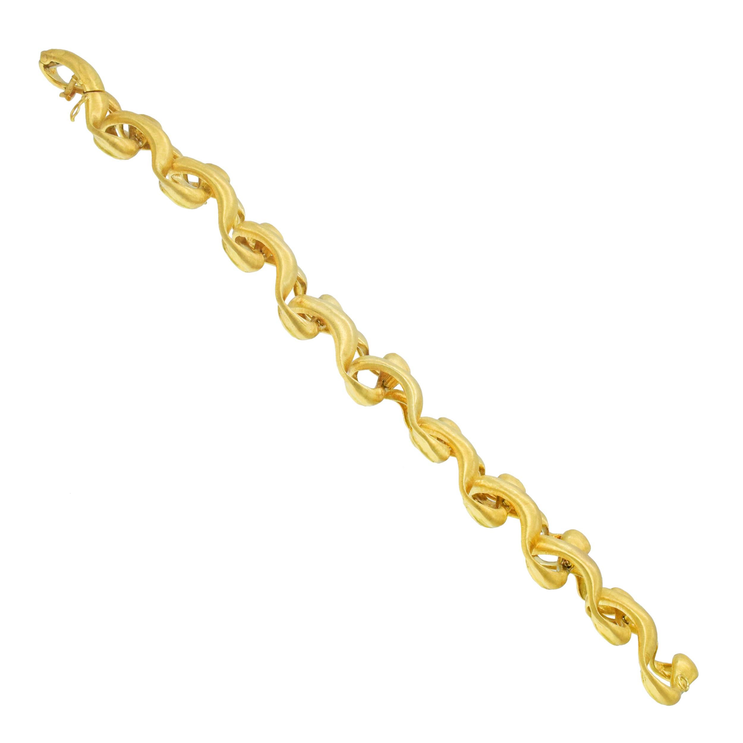Buccellati  Bracelet à maillons géométriques en or jaune 18k Unisexe en vente