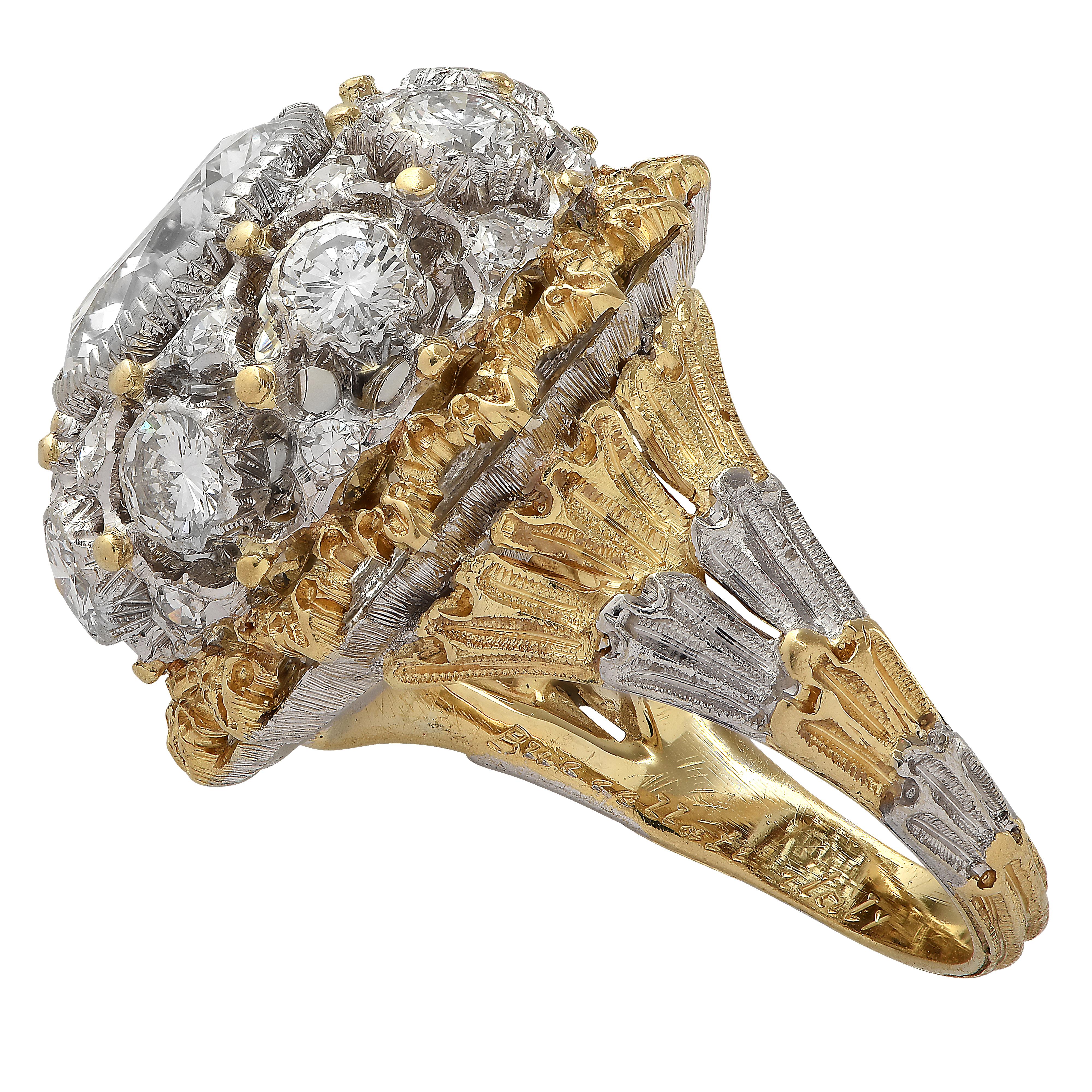 Modern Buccellati GIA Certified 2.88 Carat Diamond Ring