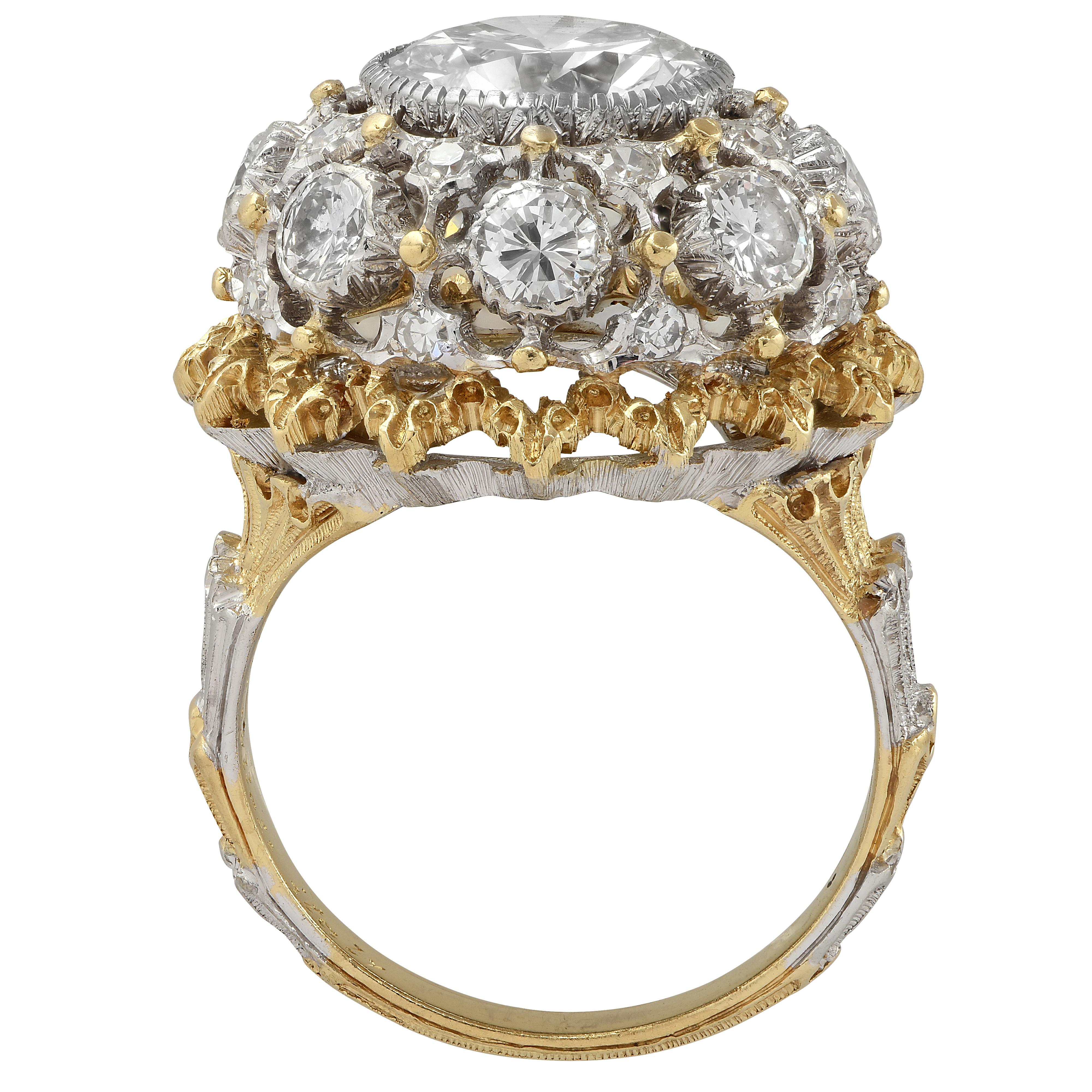 Buccellati GIA Certified 2.88 Carat Diamond Ring In Good Condition In Miami, FL