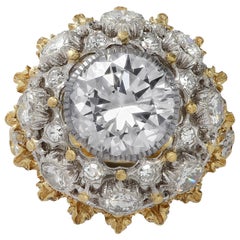 Vintage Buccellati GIA Certified 2.88 Carat Diamond Ring