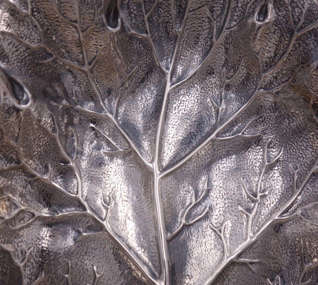Buccellati Gianmaria Italian Sterling Silver Dish Oak Leaf Form 14.55ozt '#7028' 6