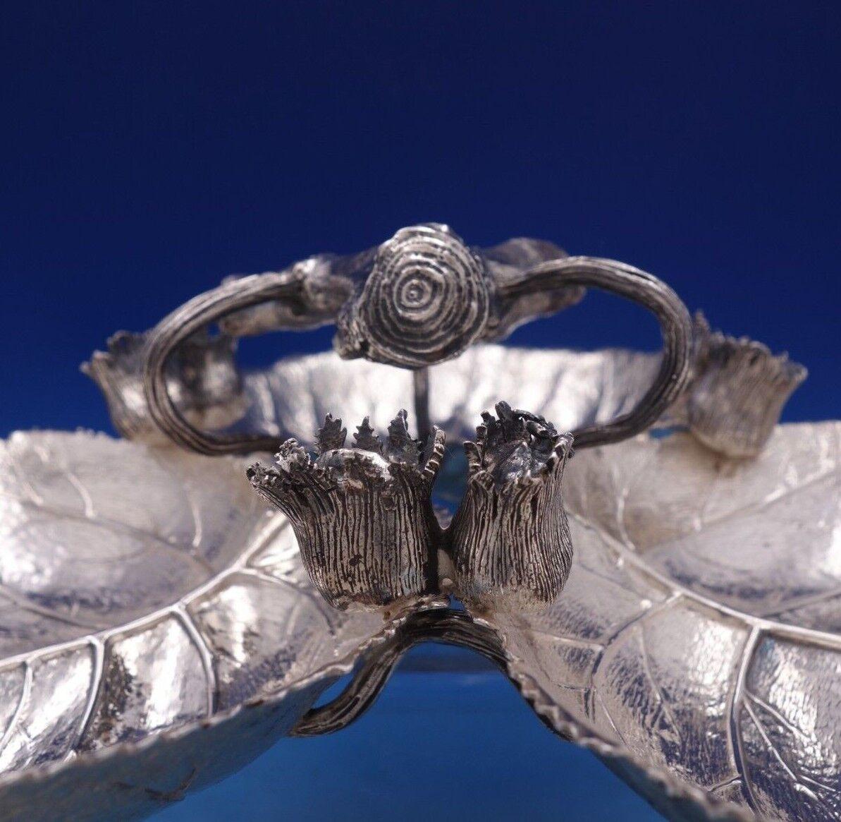 20th Century Buccellati Gianmaria Italian Sterling Silver Serving Tray Leaf W/Branch '#7027'