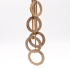 Buccellati Gianmaria Milano Drop Lariat Necklace in White and Yellow 18Kt Gold