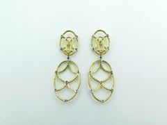 Buccellati Gold and Diamond Drop Earrings