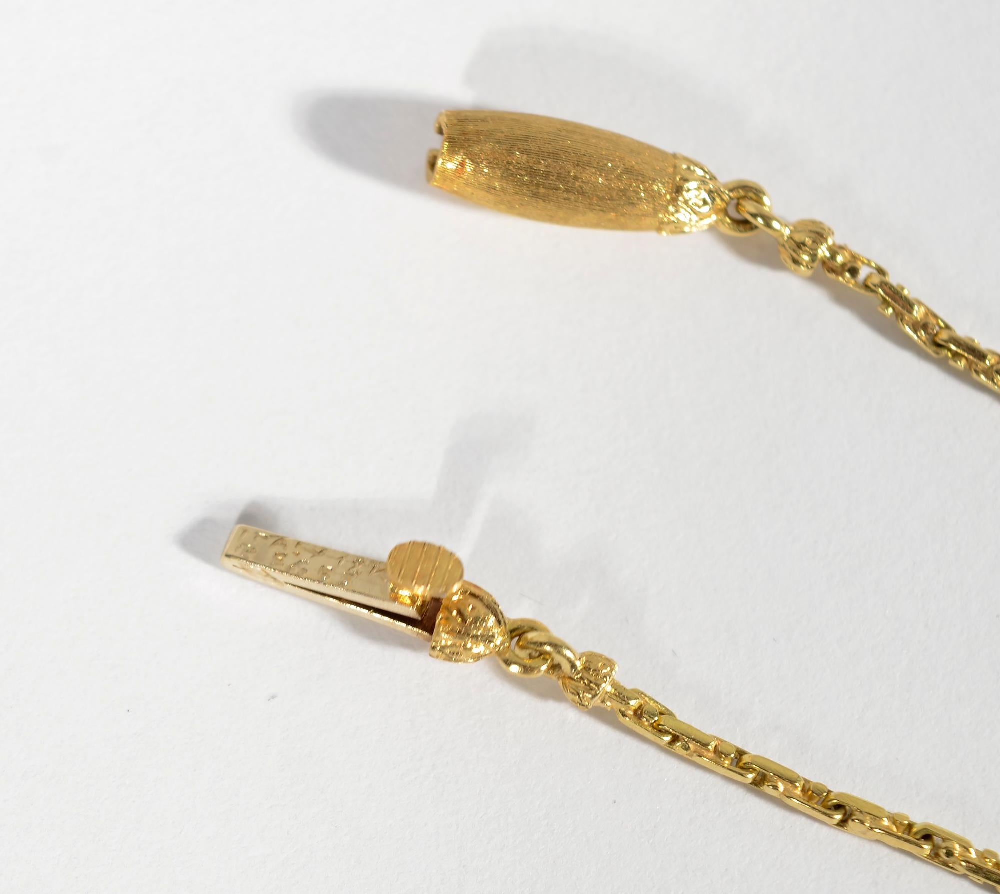 Rose Cut Buccellati Gold and Diamond Pendant Necklace