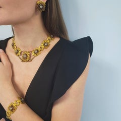 Buccellati Gold and Diamond Suite Necklace Bracelet Earrings