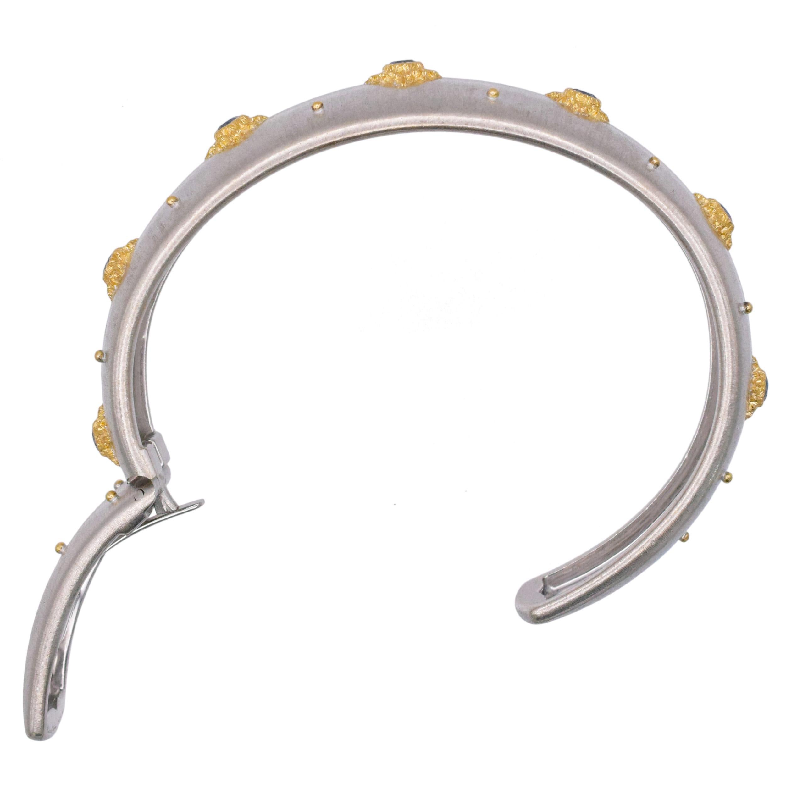 Buccellati Gold and Sapphire Cuff 4
