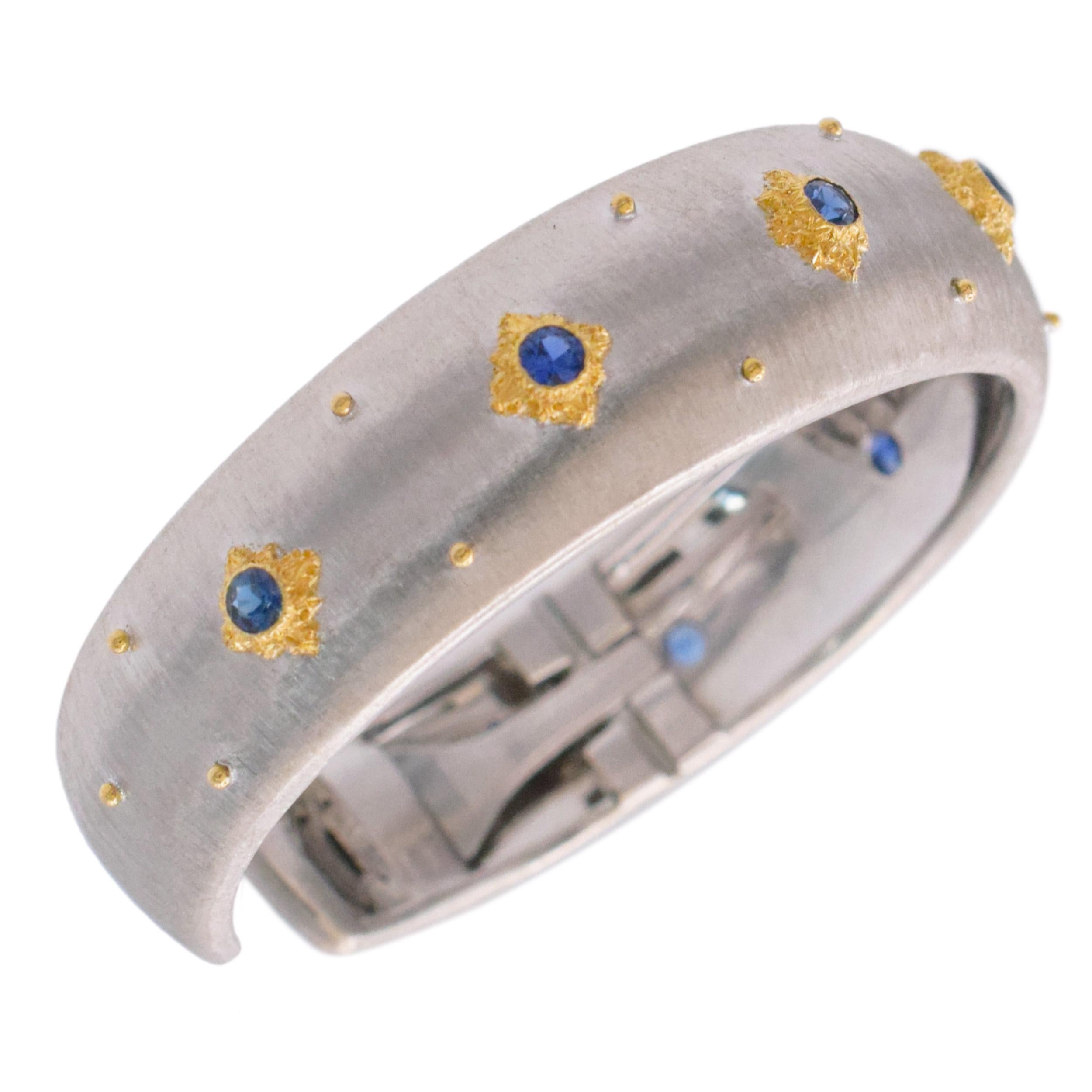 Buccellati Gold and Sapphire Cuff 1