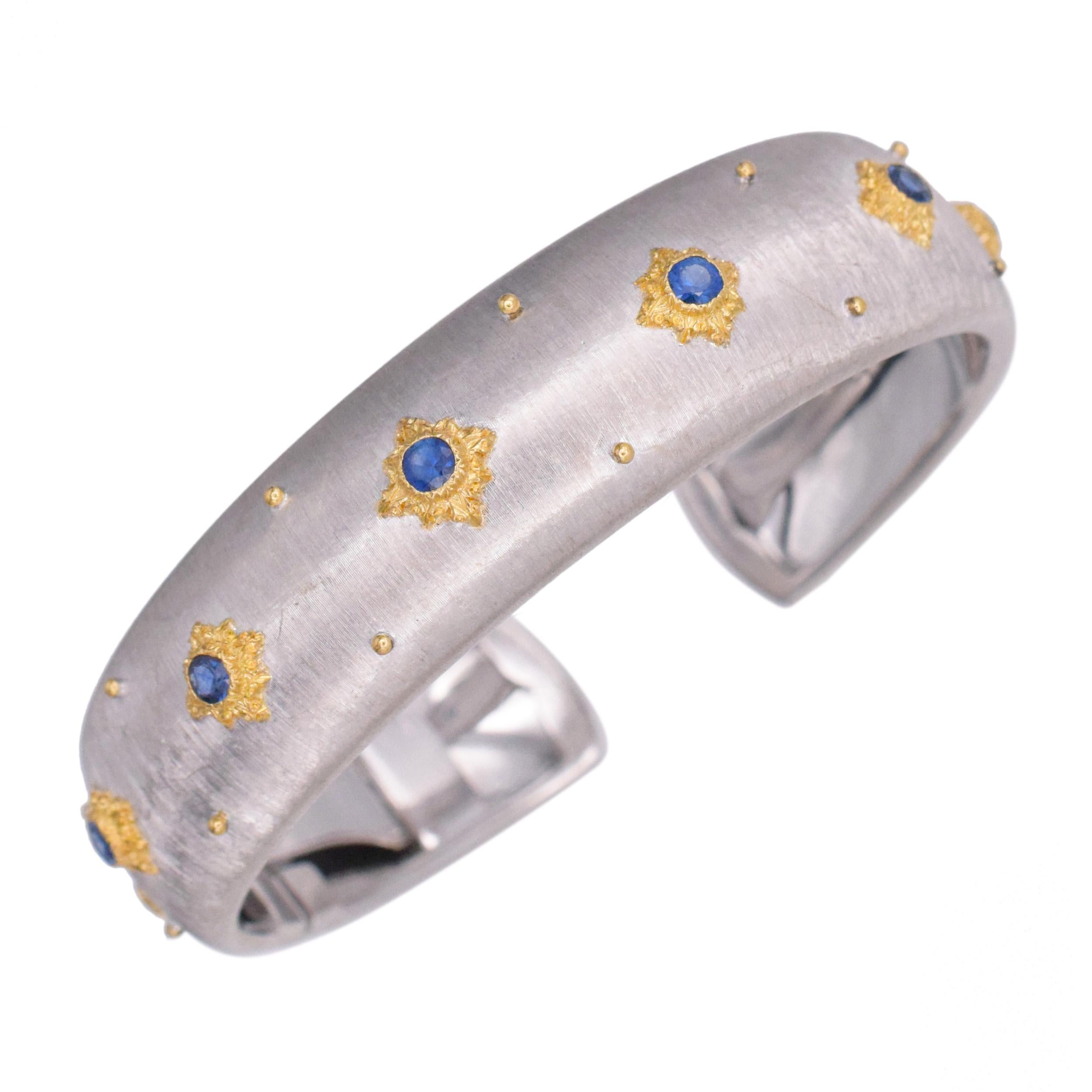 Buccellati Gold and Sapphire Cuff 2
