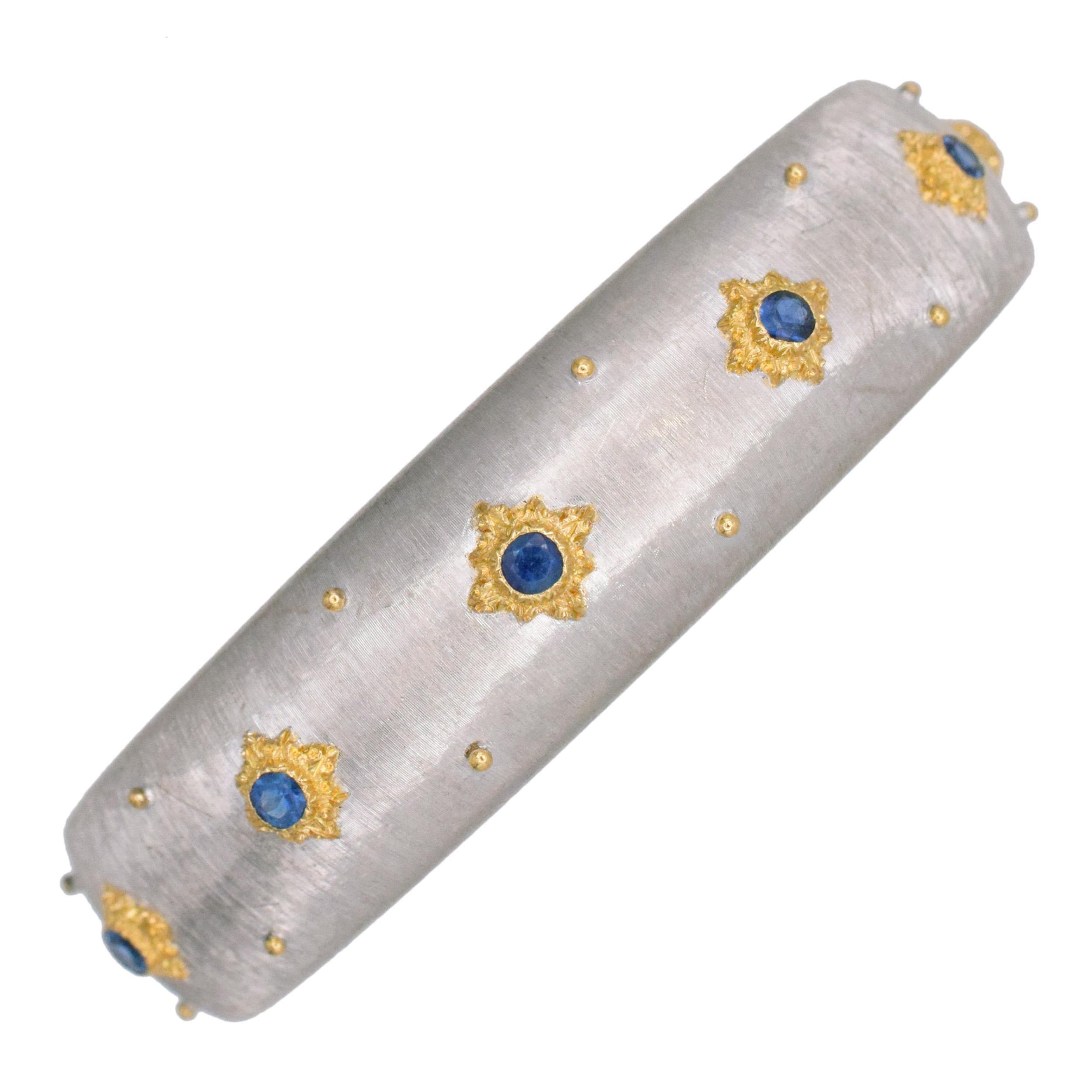 Buccellati Gold and Sapphire Cuff 3