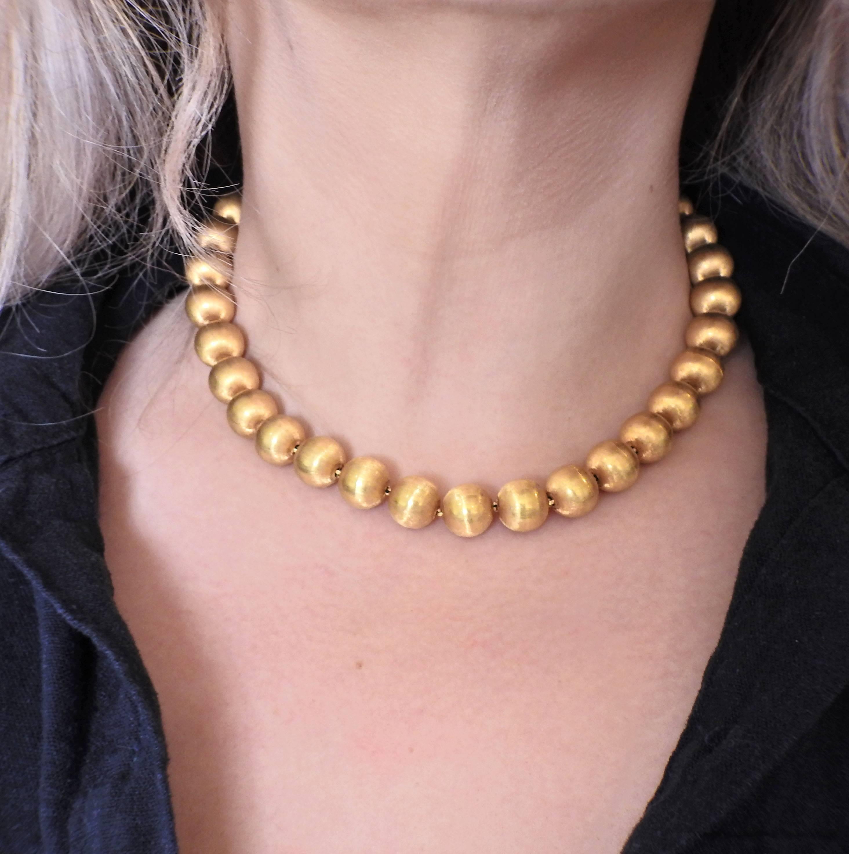 Buccellati Gold Bead Necklace 1