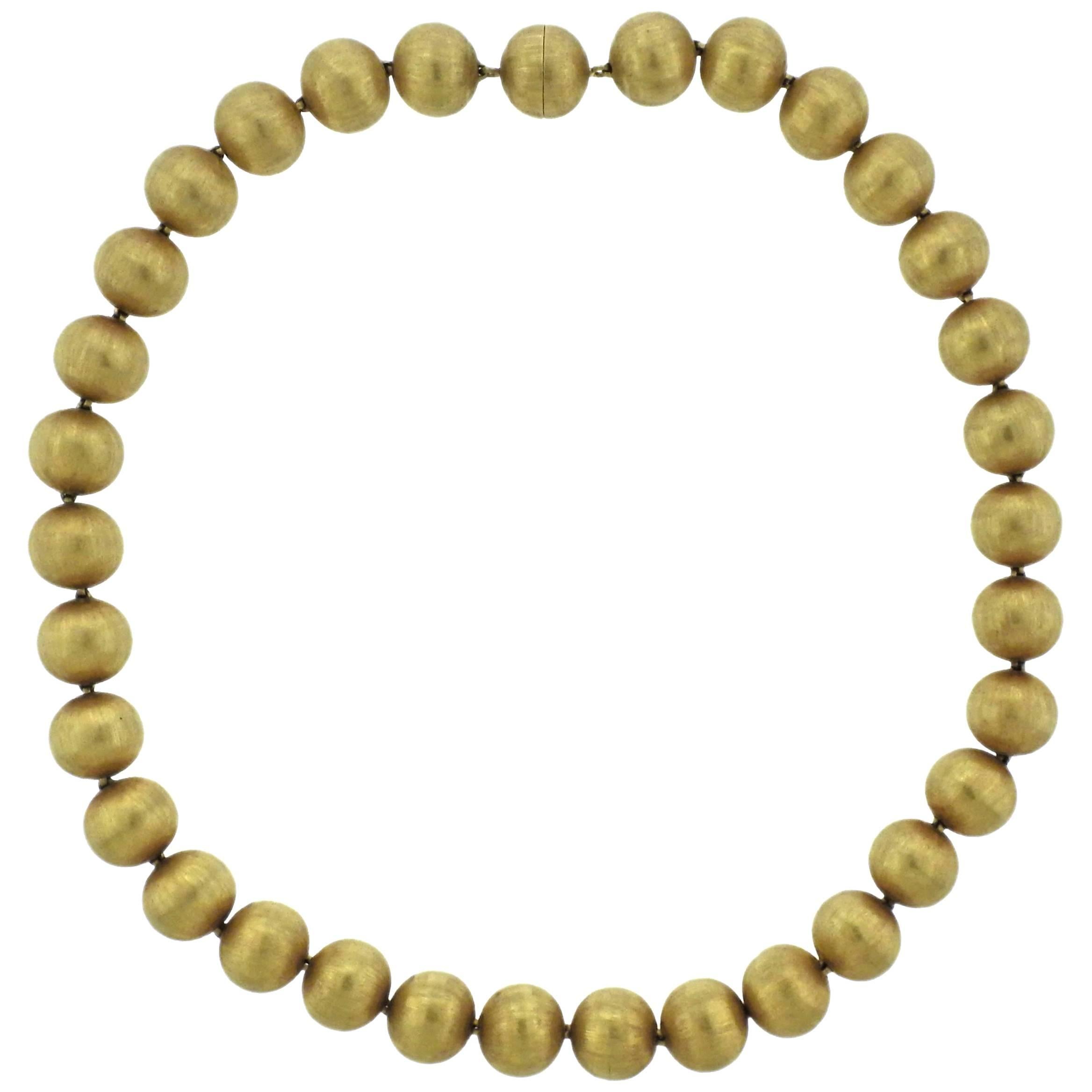 Buccellati Gold Bead Necklace