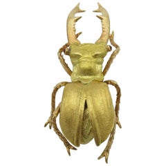 Vintage Buccellati Gold Beetle Brooch