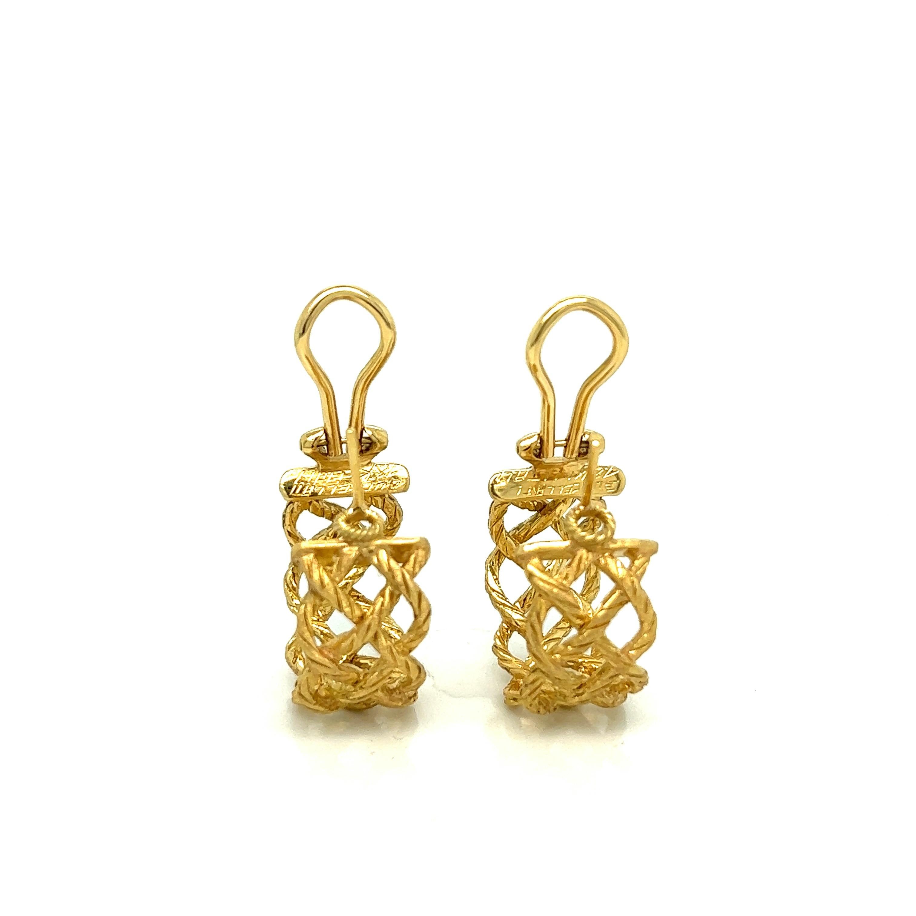 Boucles d'oreilles tressées en or de Buccellati en vente 1