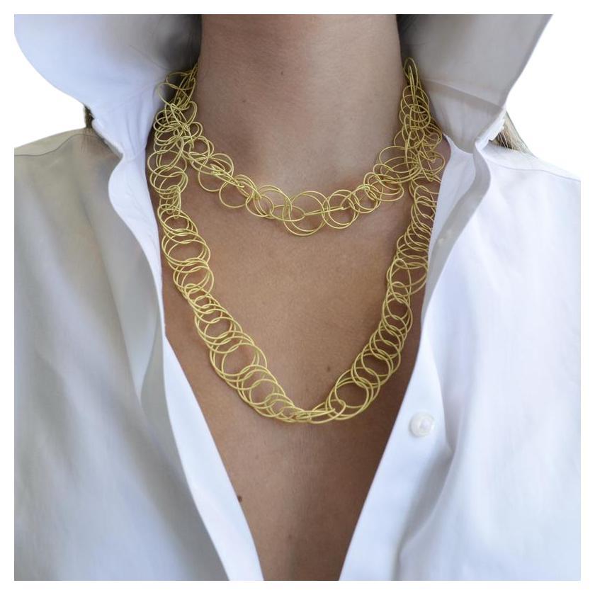 Buccellati 18kt Yellow Gold Hawaii Necklace, Modern Design, 80cm