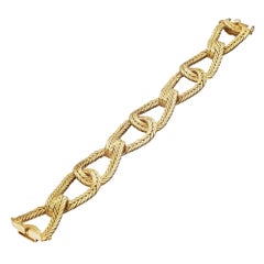 Buccellati Gold Herringbone Large Link Bracelet