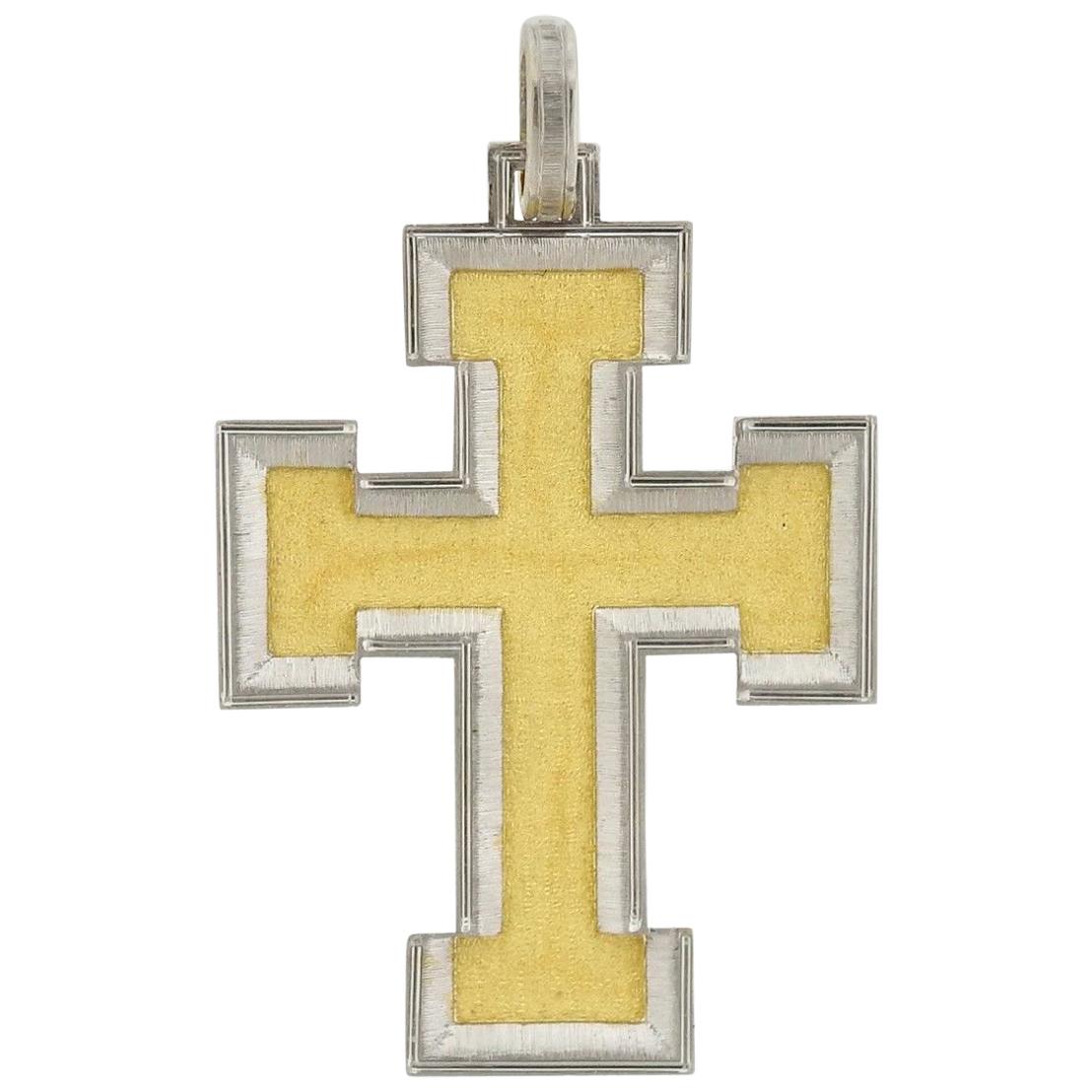 Buccellati Gold Large Cross Pendant