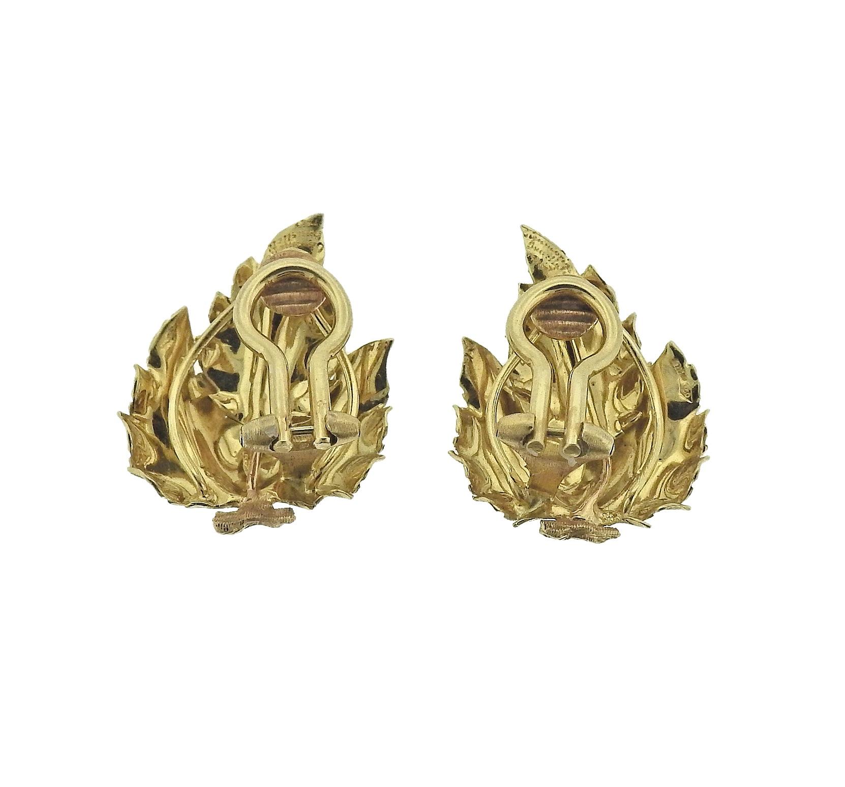 Women's Buccellati Gold Leaf Earrings