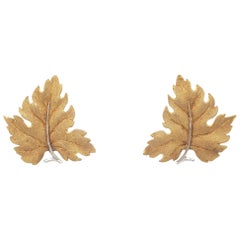 Buccellati Gold Leaf Earrings