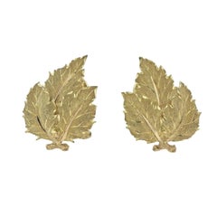 Buccellati Gold Leaf Earrings