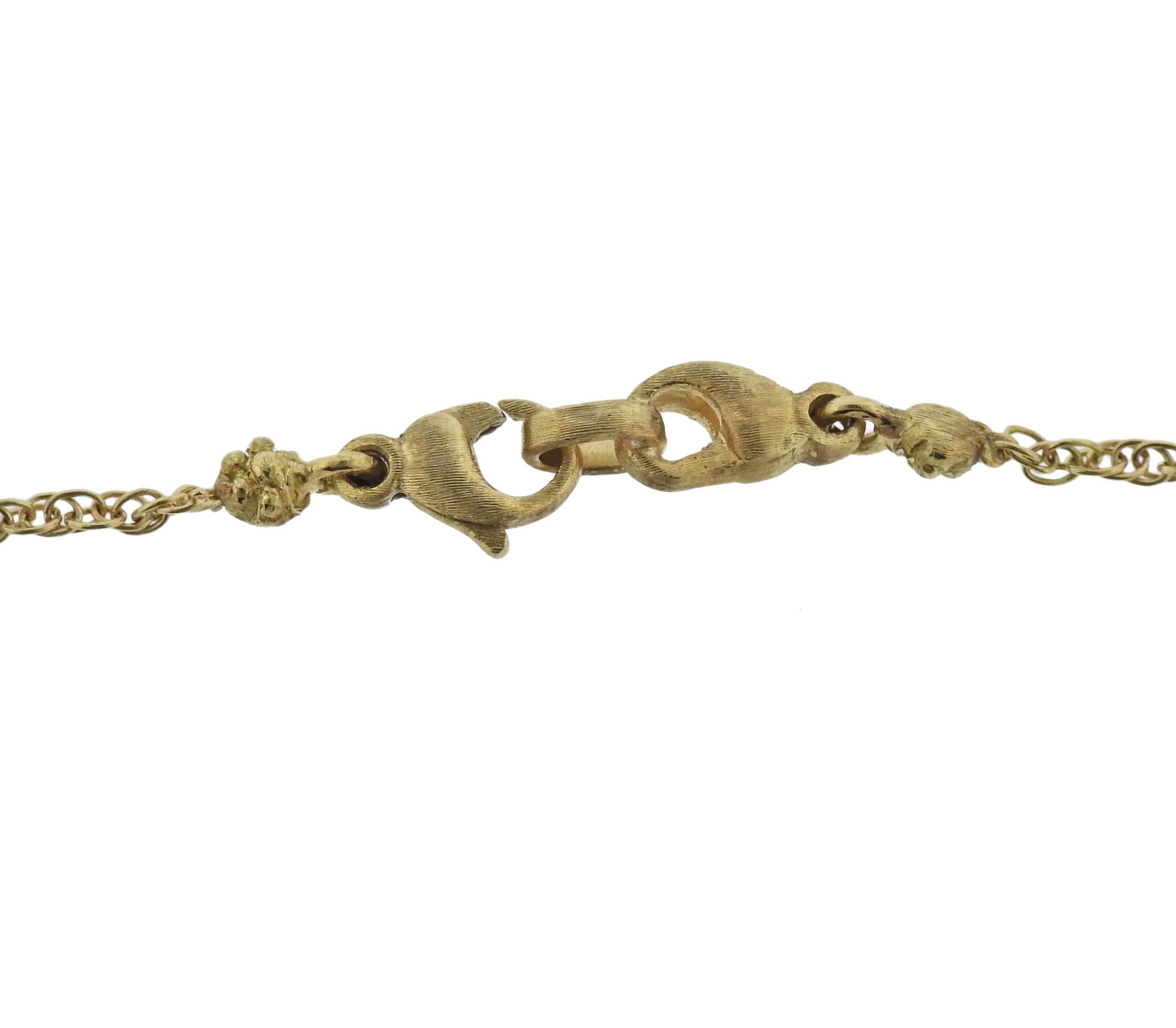 Buccellati Gold Leaf Necklace In Excellent Condition In Lambertville, NJ