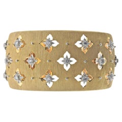 Buccellati Gold Macri Giglio Diamond Cuff Bracelet
