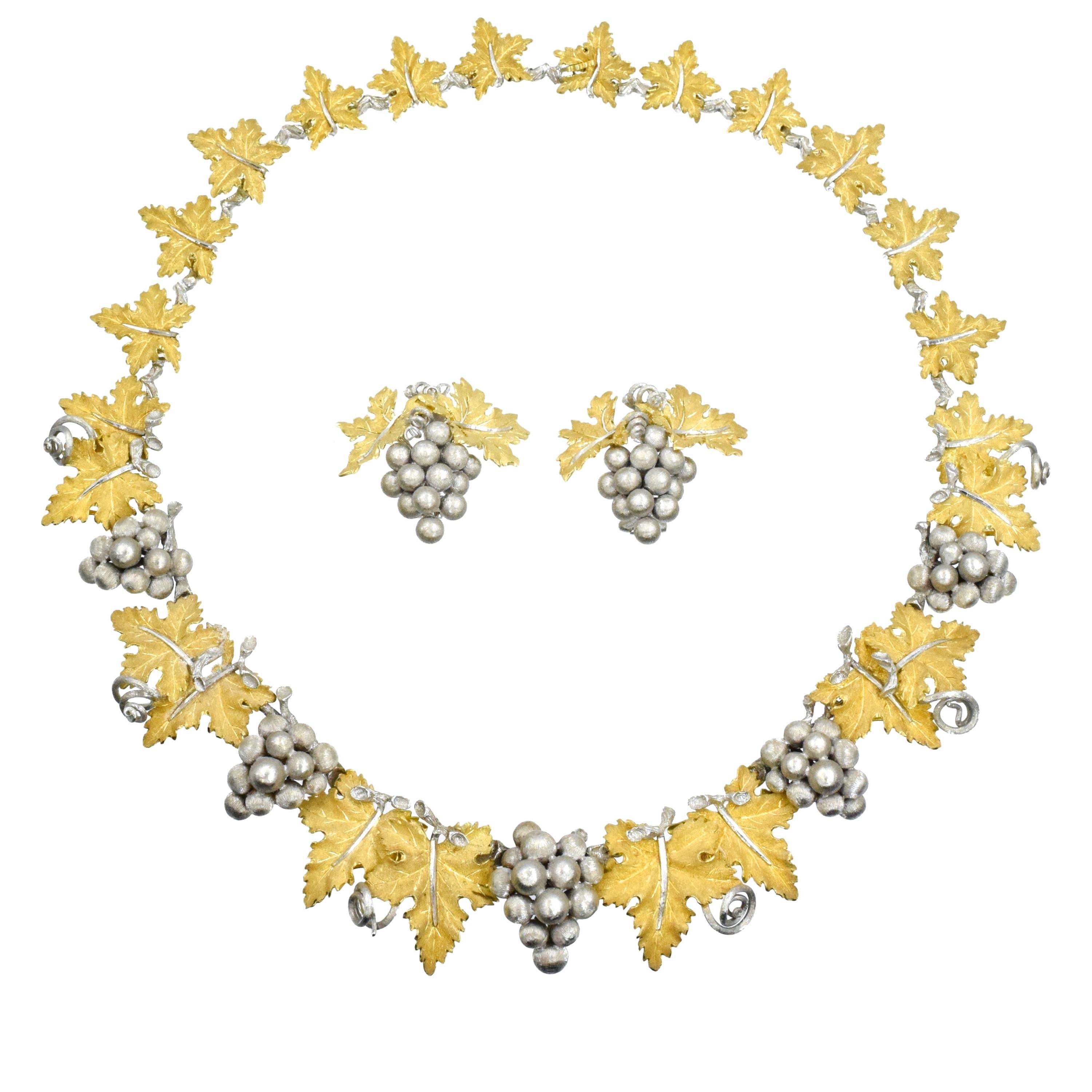 Buccellati Gold Necklace and Earrings Set