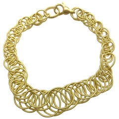 Buccellati Hawaii 18 Karat Gold Interlocking Circle Link Bracelet