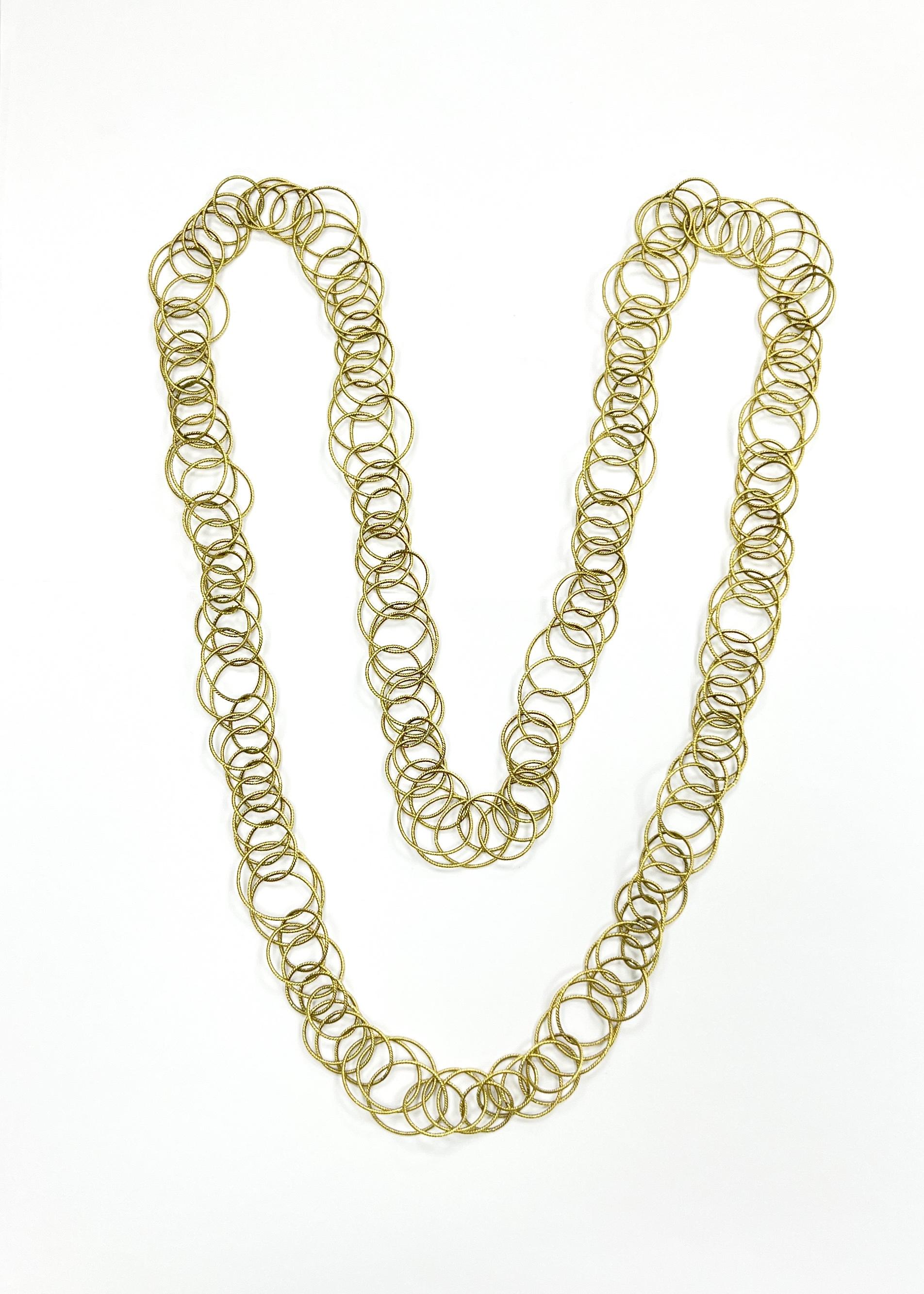 Buccellati Hawaii 18K YG Gold Kreis-Gliederhalskette, Hawaii im Zustand „Hervorragend“ im Angebot in New York, NY