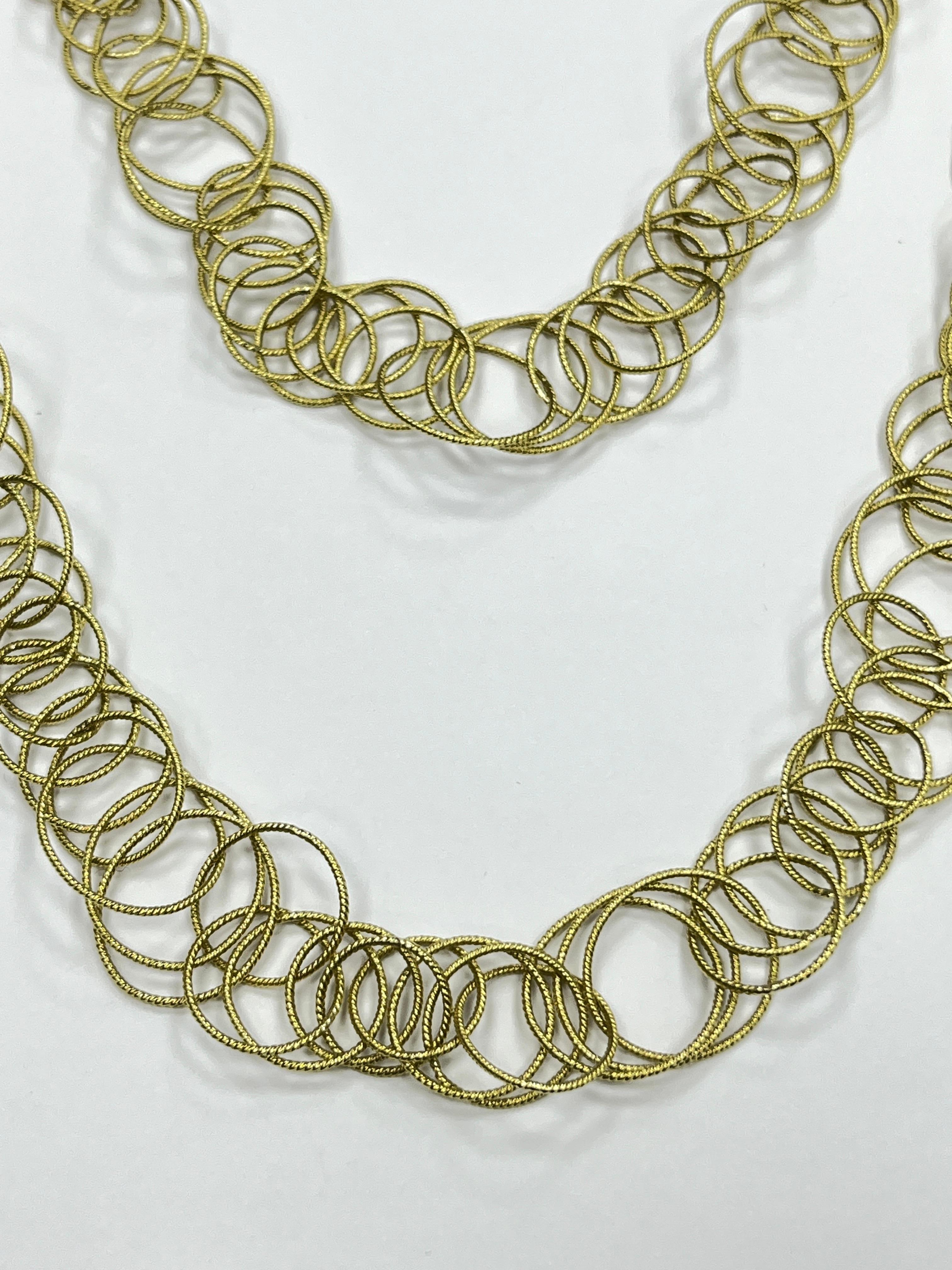 Buccellati Hawaii 18K YG Gold Kreis-Gliederhalskette, Hawaii im Angebot 1